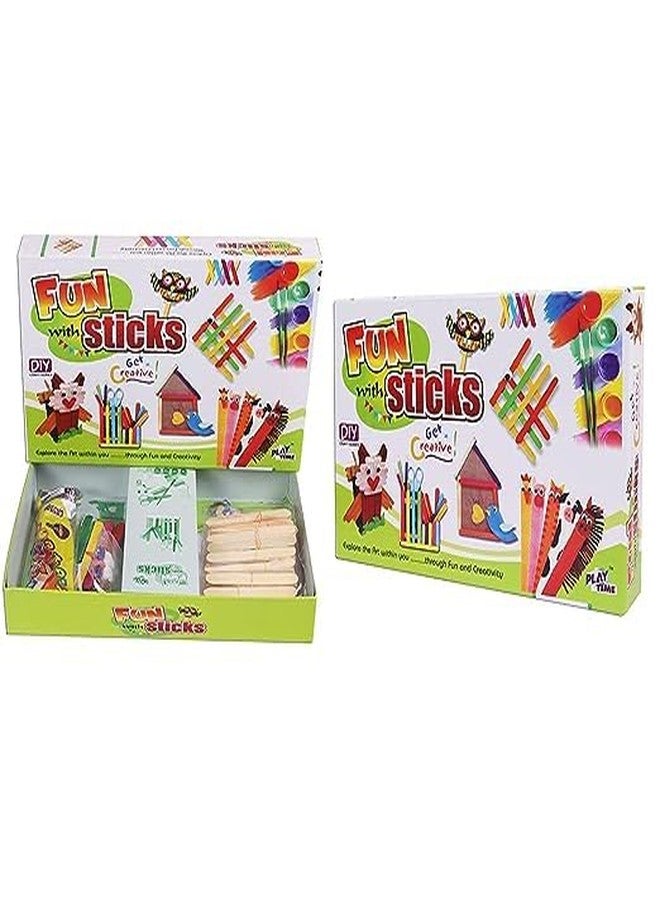 Fun4you Kids Art & Craft Kit Game | Ice Cream Stick for Craft | Art Supplies for Creative Play & Fun Learning for Boys & Girls | Safe & Durable - Image 2